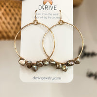 Luminous Pearl Hoop Earrings