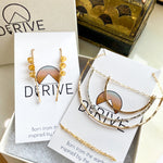 Holiday Gift Set: Citrine threader earrings and Reflection Rainbow Necklace 20"