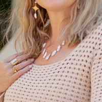 Pearl Stick Statement Necklace