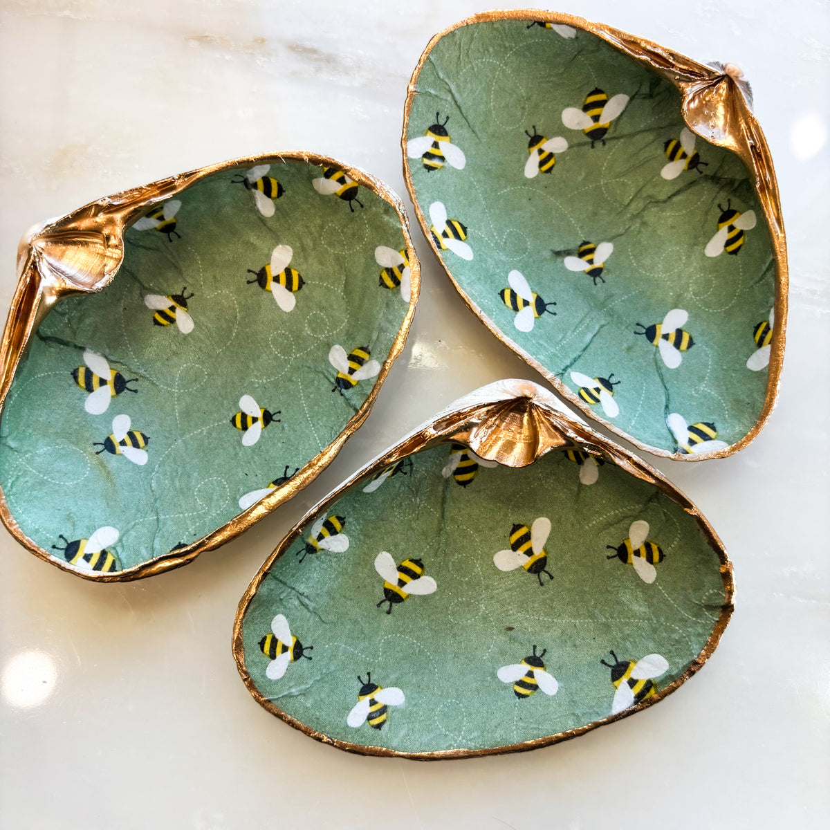 Trail of Bees Shell Jewelry Dish