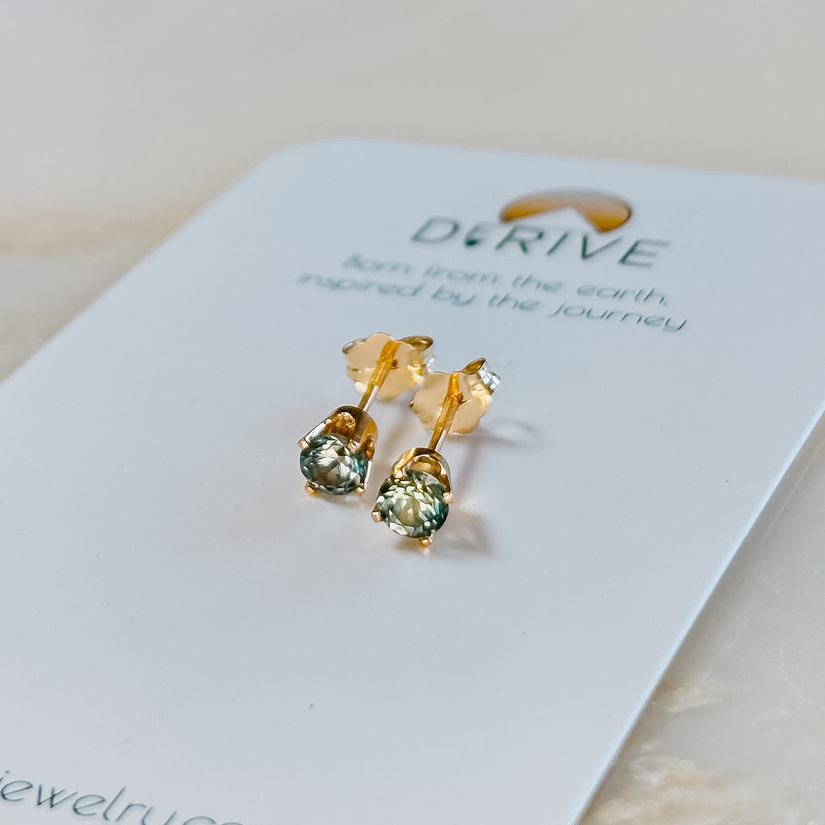 Montana Sapphire Solid 14k Gold Stud Earrings