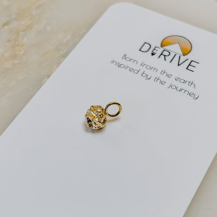 Gold Nugget 14k Gold Charm (Charm only)