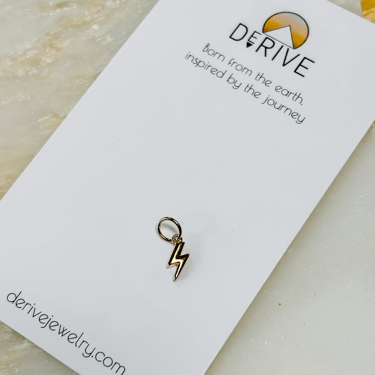 Lightning Bolt 14k Gold Charm (Charm only)