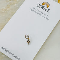 Lightning Bolt 14k Gold Charm (Charm only)