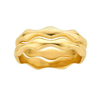 Ocean Waves Solid 14k Gold Ring