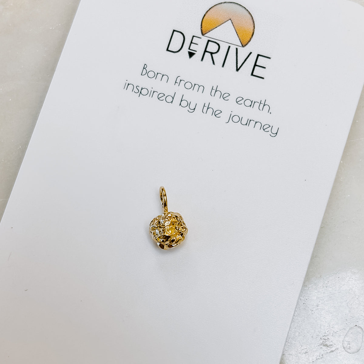 Gold Nugget 14k Gold Charm (Charm only)