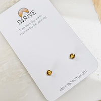Citrine 14k Gold Fill Stud Earrings