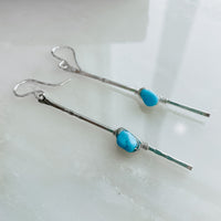 Sticks and Stones - Kingman Turquoise Stick Earrings (WS)