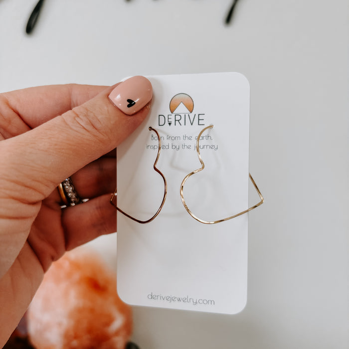 Mini Heart Shaped Threader Earrings