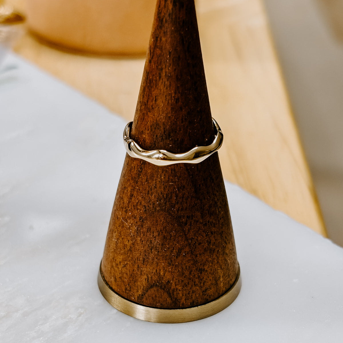 Ocean Waves Solid 14k Gold Ring