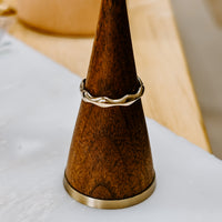 Ocean Waves Solid 14k Gold Ring