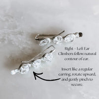 Herkimer Diamond Ear Climbers (WS)
