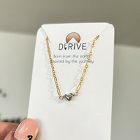 Heart Charm Necklace Mixed Metal