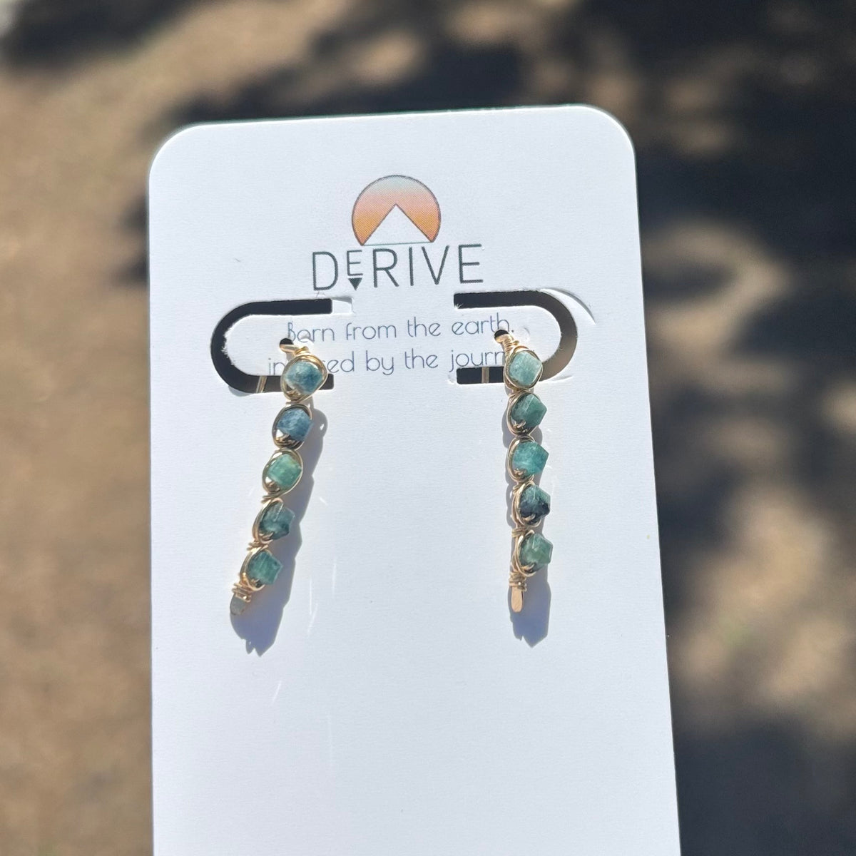 Blue Tourmaline Threader Earrings