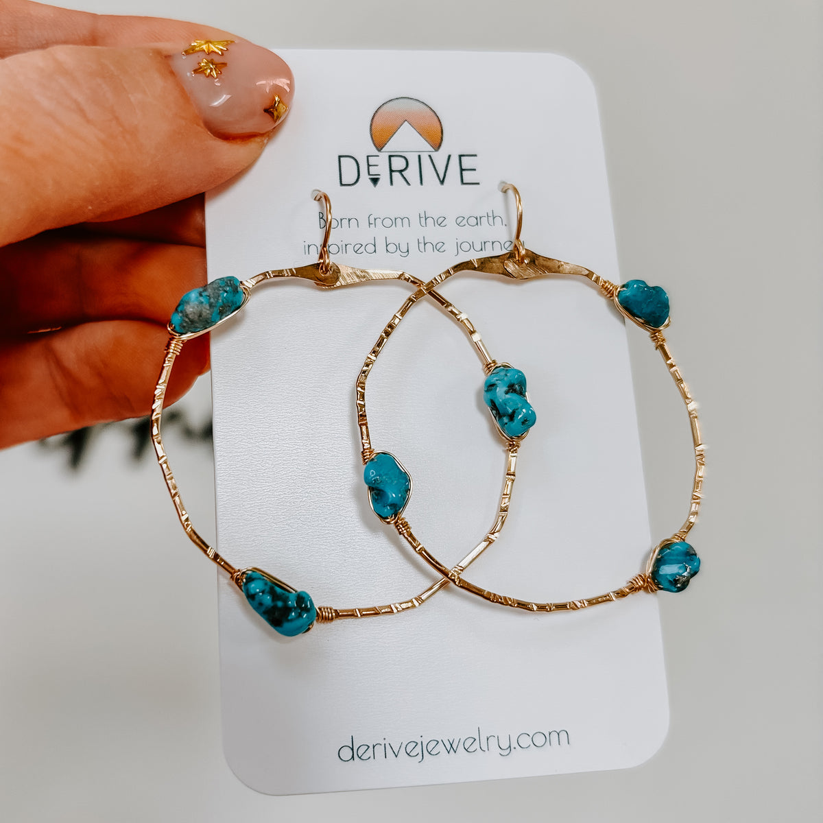 Stargazer Hoop Earrings - Kingman Turquoise