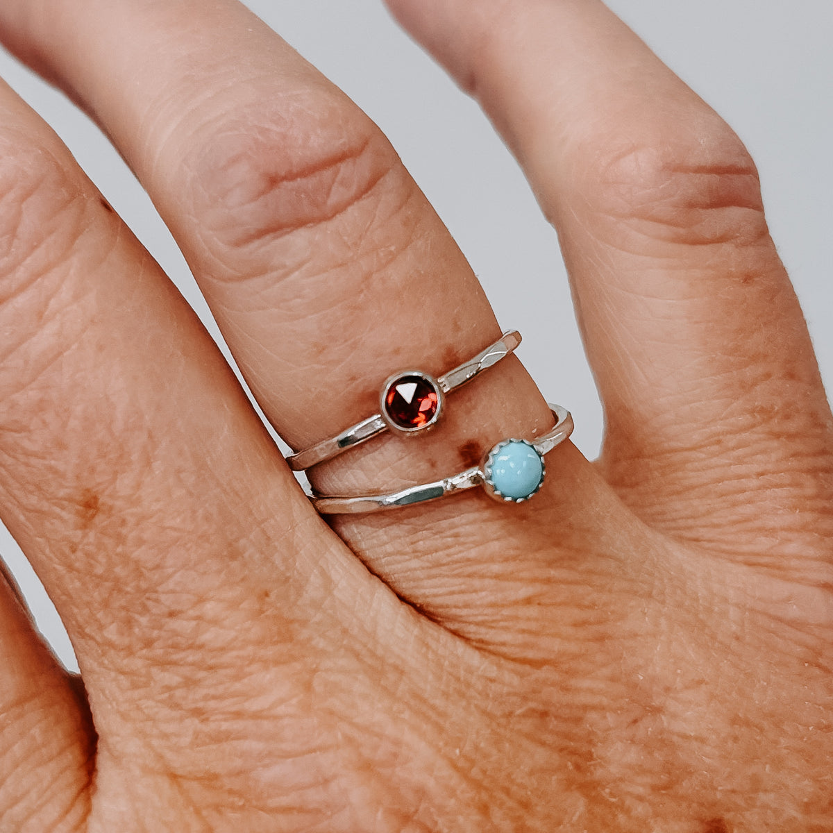Gemstone Stacking Ring in 14k Gold Fill or Sterling Silver