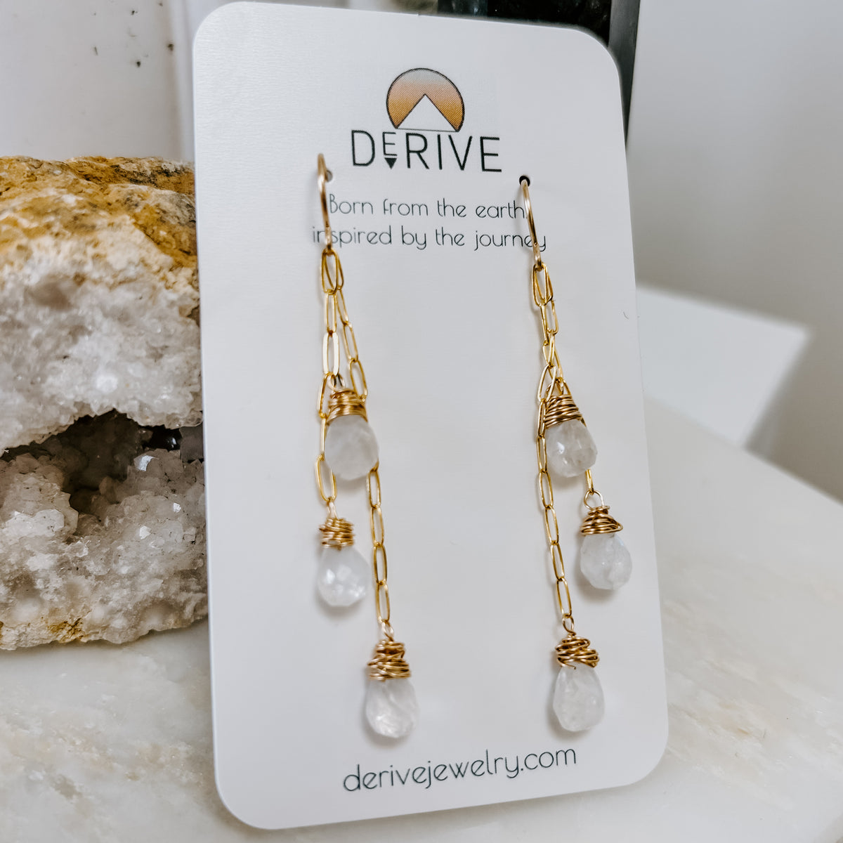 Moonstone Cascade Earrings