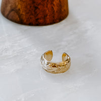 Pattern Wire Ear Cuff in 14k gold fill — detail view