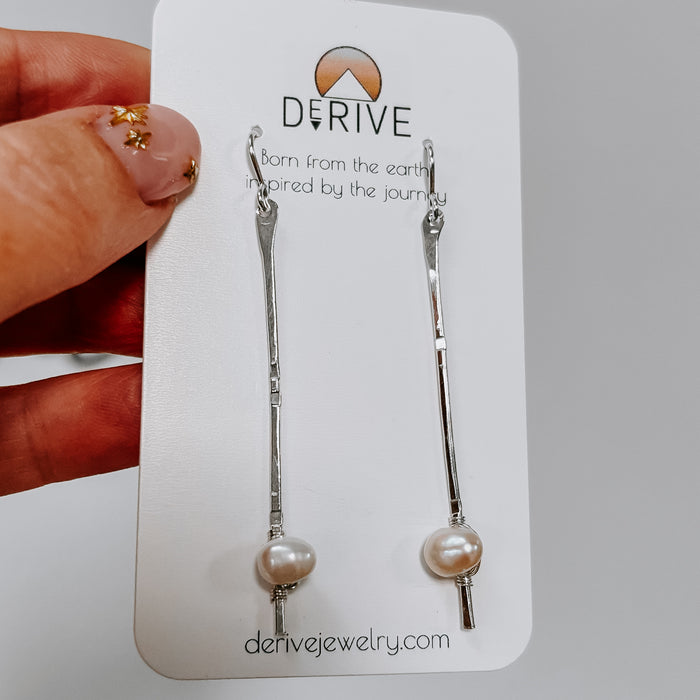 Sticks and Stones - Freshwater Pearl Stick Earrings