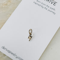 Lightning Bolt 14k Gold Charm (Charm only)