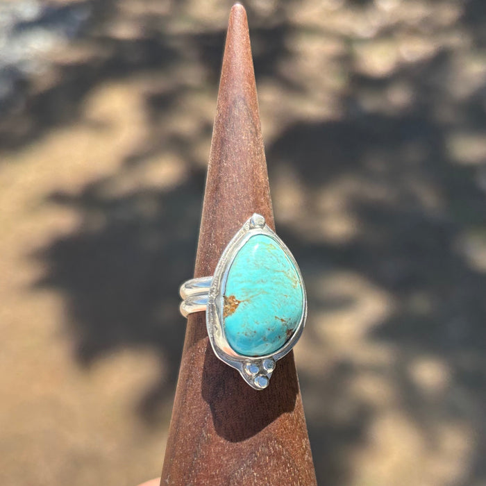 Wanderer's Ring Kingman Turquoise, size 6