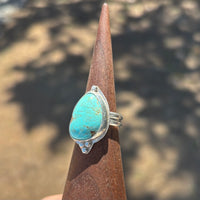 Wanderer's Ring Kingman Turquoise, size 6