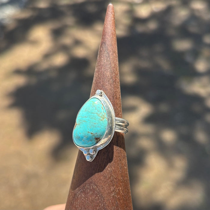 Wanderer's Ring Kingman Turquoise, size 6