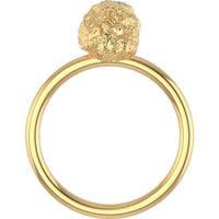 Gold Nugget Solid 14k Gold Ring