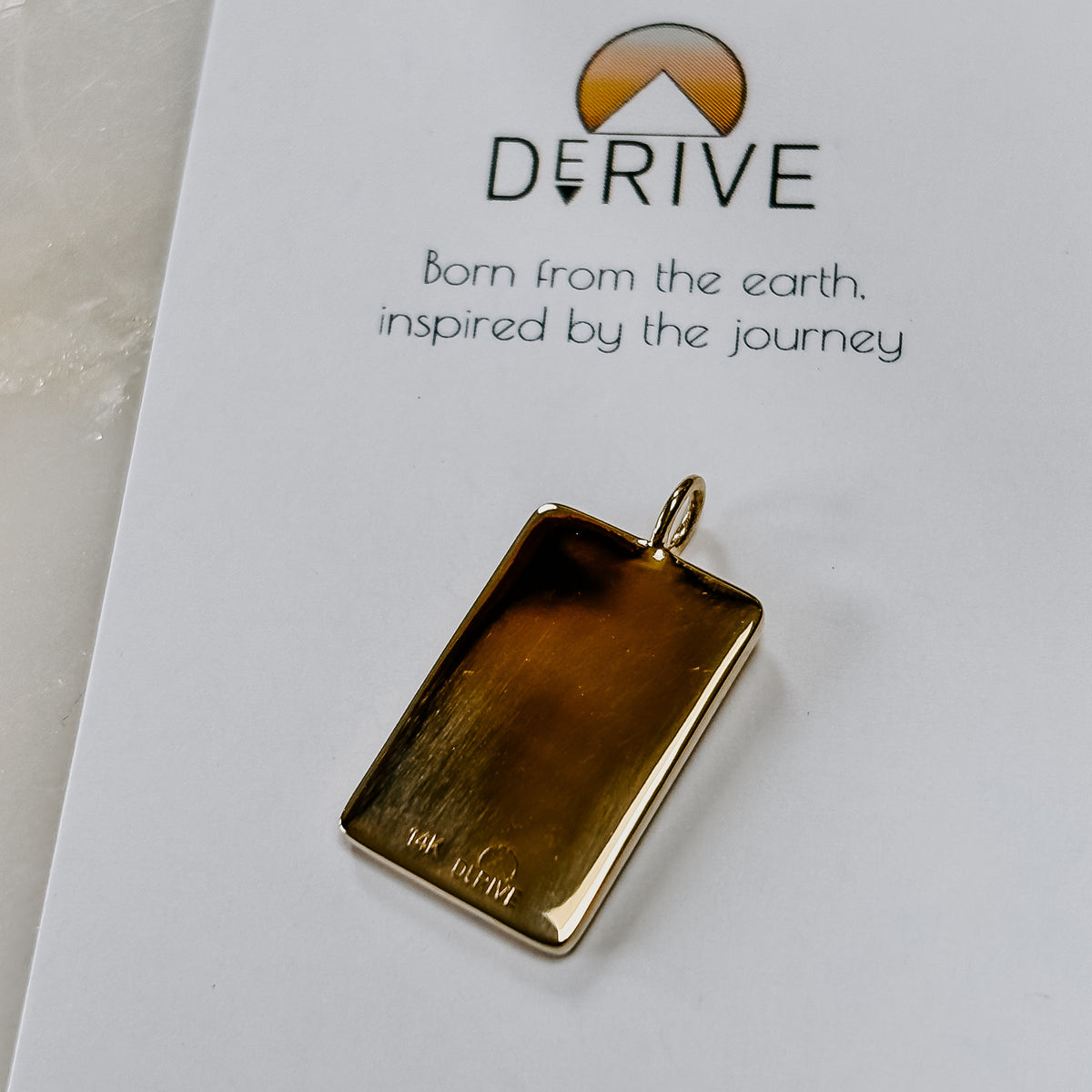 The Sun Tarot Card Pendant (Pendant Only) 14k Gold Charm