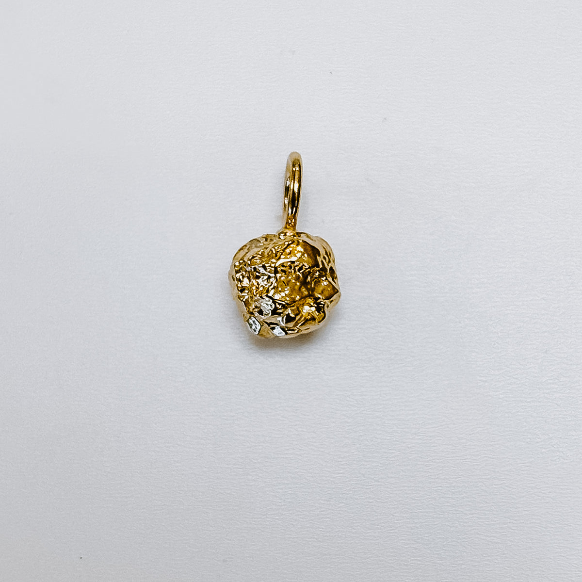 Gold Nugget 14k Gold Charm (Charm only)