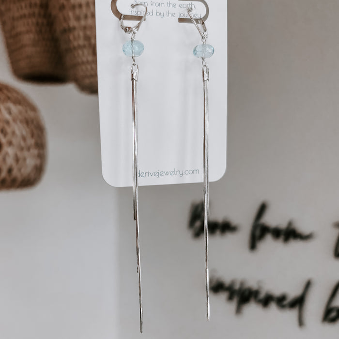 Silver Falls Blue Topaz and Sterling Silver Earrings
