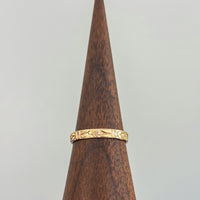 Solid 14k Gold Art Deco Stacking Ring