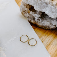 Endless Hoops Solid 14k Gold 10mm Earrings