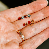 Montana Sapphire Solid 14k Gold Stud Earrings