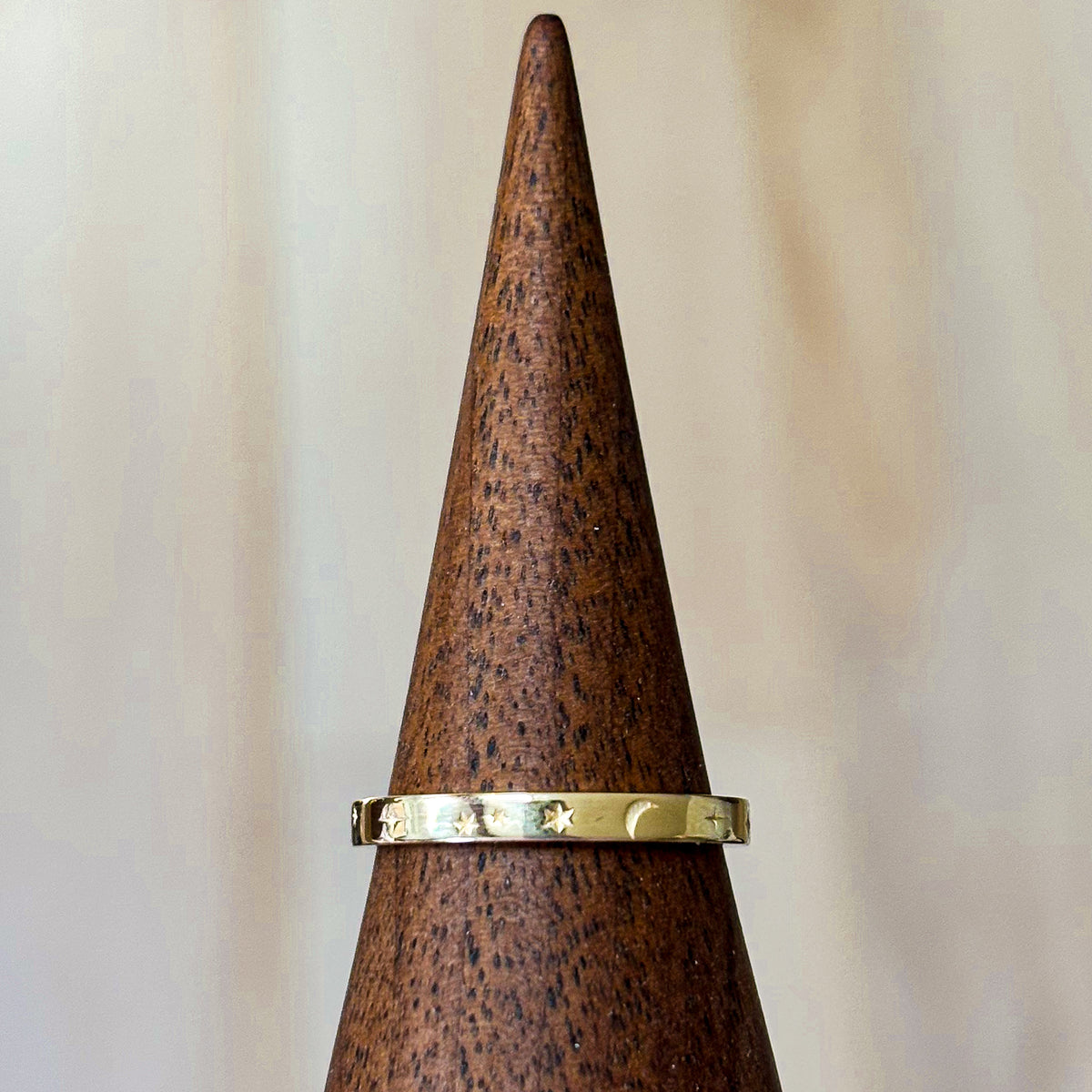 Dainty Celestial Ring in Solid 14k Gold