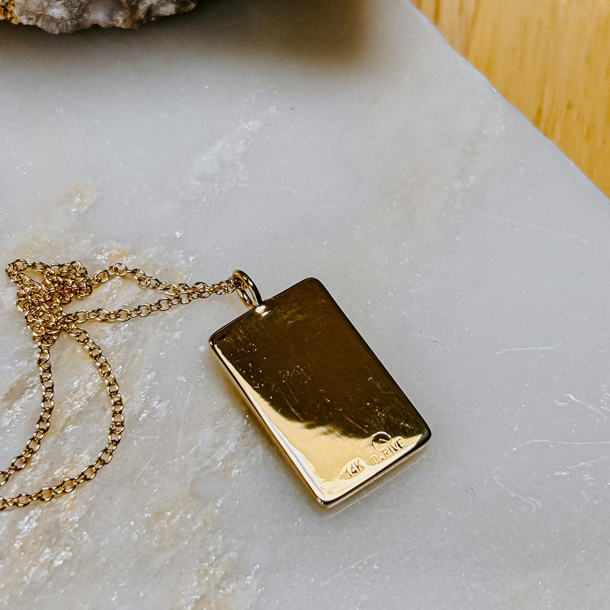 The Sun Tarot Card 14k Gold Charm Necklace