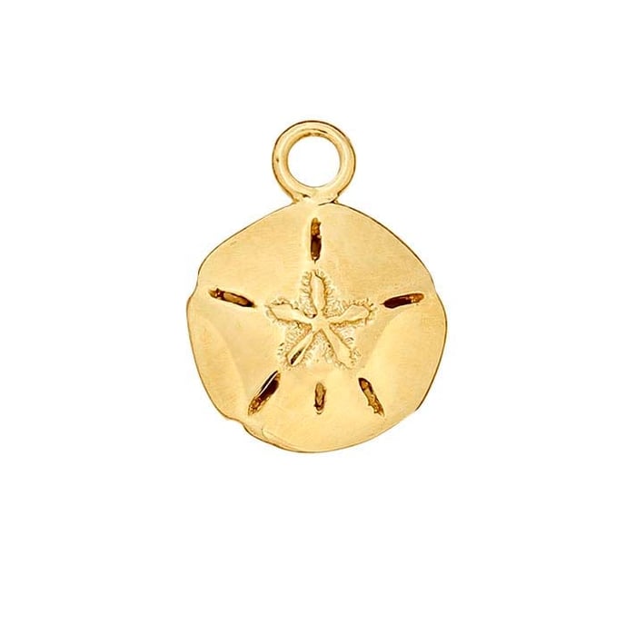 Sand Dollar 14k Gold Charm (Charm only)