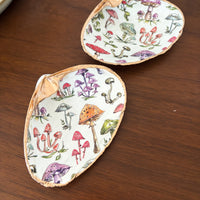 Fairy Mushrooms Shell Jewelry Dish