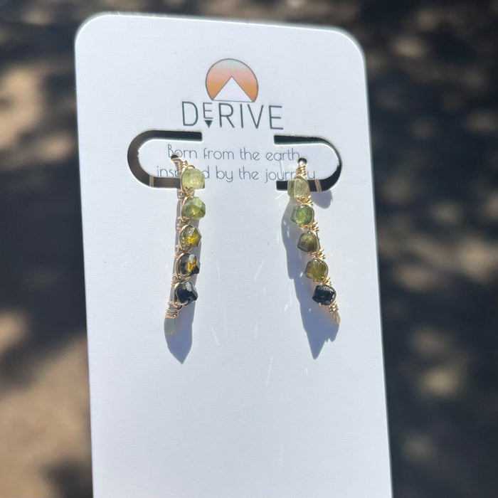 Green Tourmaline Threader Earrings