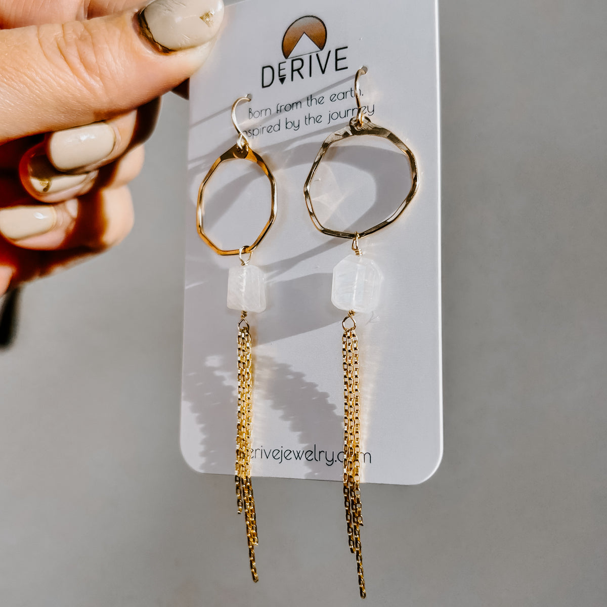 Moonstone Origin Fringe Earrings