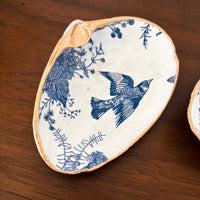 Blue Bird Shell Jewelry Dish