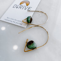 Australian Chrysoprase Threader Earrings