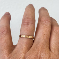 Solid 14k Gold Art Deco Stacking Ring
