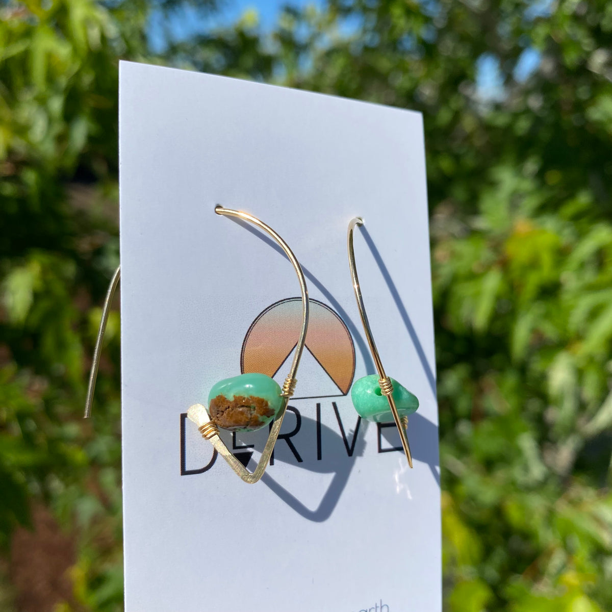 Australian Chrysoprase Threader Earrings