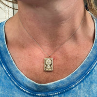 The Sun Tarot Card Pendant (Pendant Only) 14k Gold Charm