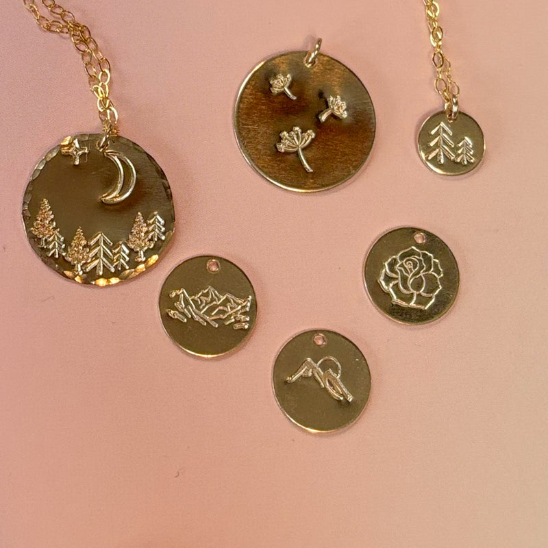 Hand Stamped Medium Coin Necklace