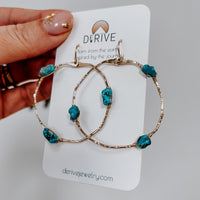 Stargazer Hoop Earrings - Kingman Turquoise