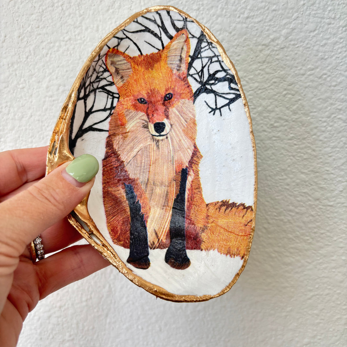 Fox Friend Shell Jewelry Dish