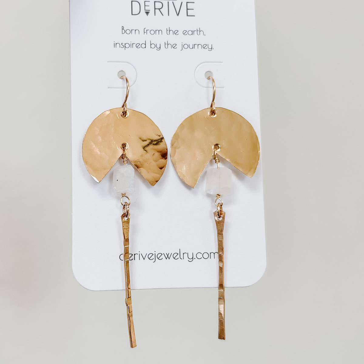 Free Spirit Moonstone Earrings in sterling silver or 14k gold fill