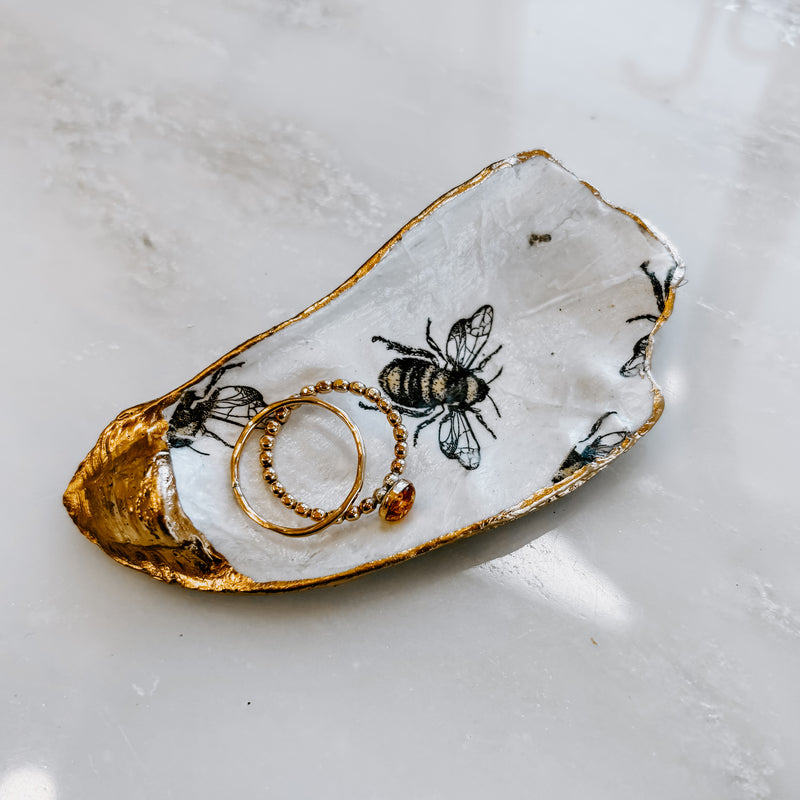 Queen Bee Shell Jewelry Dish